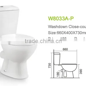Healthful Restroom Sanitary Porcelain Toilet Seat W8033A-P thumbnail-2
