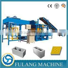 QT4-25 Hydraulic Plants Concrete Hollow Block Making Machinery With PLC Control Box thumbnail-1