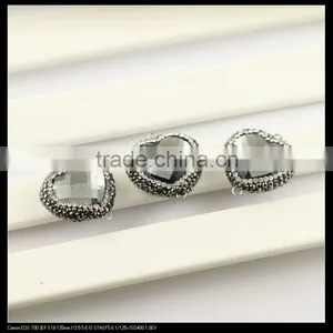 LFD-0081B Heart Shape Faceted Crystal Glass Connector Beads, With Crystal Paved Glass Beads Pendant Charms, For Jewelry Making thumbnail-3