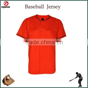 100% Polyester Custom Short Sleeve Club Baseball Jersey thumbnail-1