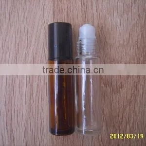 10ml Empty Amber Brown Glass Roll on Bottles, Bottles With Metal Roller Balls & Silver Cap, Travel Size Roller Bottle thumbnail-1
