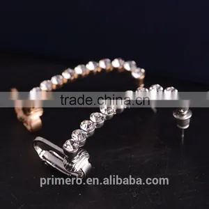 New Diamond Cuff Wrap Earring Ear Clips Women Piercing Jewelry thumbnail-3