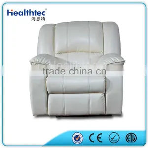 HEALTHTEC White Genuie Leather Sofa Recliner thumbnail-1