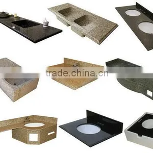 Dark Green Polished Granite Vanit Countertop thumbnail-2