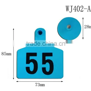 WJ402-A Laser Printing Blue Cow Ear Mark thumbnail-1