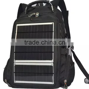 Waterproof High Efficient 8w Convenient Leather Solar Charger Bagpack For Mobile Phone Iphone Digital Camera MP3 MP4 GPS thumbnail-1