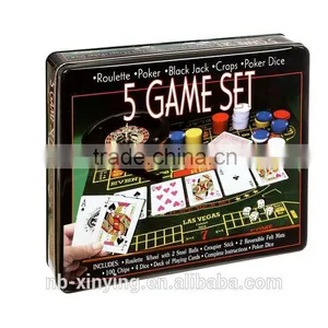 Hign Quality Popular 5 In1 100 Poker Chip Game Set Hot Selling thumbnail-1