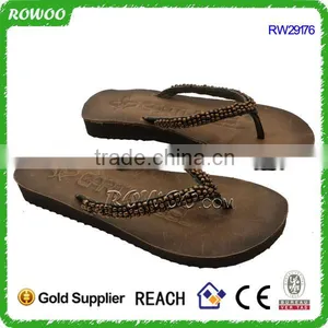Low Price Leather Wholesale Ladies Women Sandals Flip Flops Designs thumbnail-4