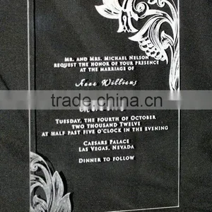 High Transparent Custom Acrylic/lucite Transparent Wedding Invitation thumbnail-1