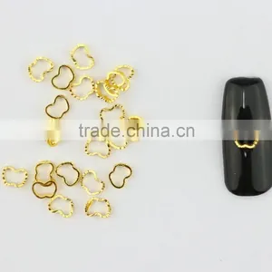 Factory Supply Metal Nail Art Circle Gold & Silver Mini DIY Lace Ring Design thumbnail-3