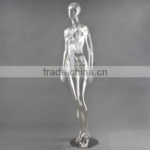 Plastic Full Body Mannequin, Display Transparent Female Mannequin thumbnail-1