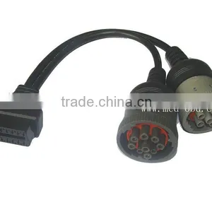 OBD2 Interface Truck Y Cable OBD2 16pin Female to J1708 6pin and J1939 9pin thumbnail-1