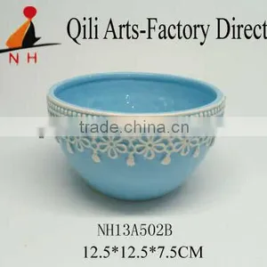 Unique Decorative Ceramic Fruit Bowl Round Salad Bowl thumbnail-1