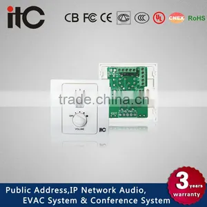 ITC T-6S/T-6FS Public Address System 5 Steps 6W Volume Control and Audio Source Selector thumbnail-1