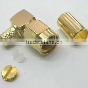 SMA Male Right Angle Connector, Crimp, for Cable Rg58 Rg142 thumbnail-1