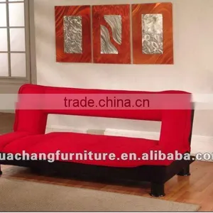 RED MICROFIBER SOFABED SF1017 thumbnail-1