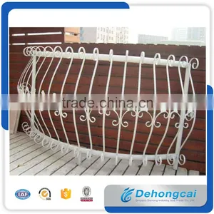 Factory Direct Sale Customized Galvanized Wrought Iron Balcony Railing With Arch Designs thumbnail-3