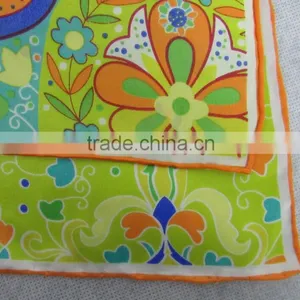 100% Silk Flower Printed 53*53cm Silk Scarves thumbnail-4