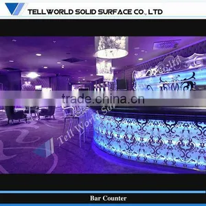 S Shape Bar Counter Grey Color for Lobby thumbnail-6