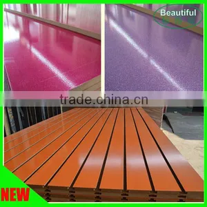 Hot Sale Colored PVC Finishes Slatwall Panel thumbnail-1