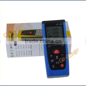 Newest Design Portable Digital LCD Retail Package Yellow / Blue 100m(328ft) Laser Range Finder Rangefinder thumbnail-3