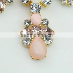 Fashion Resin Crystal Necklace and Earrings Jewerly Set Fancy Crystal Necklace Sets Supplier's Choice thumbnail-3