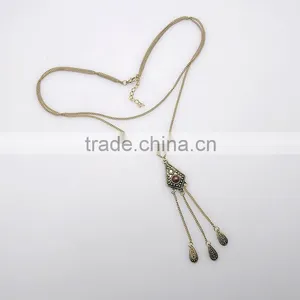 Retro Fashion Simple Waterdrop Tassel Necklace, Necklaces Jewelry thumbnail-5