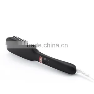 2016 New Arrival Professional Electric Hair Straightening Brush Anion Hair Straightner Brush Easy Hair Comb in Black thumbnail-6
