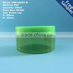 200ml 200g Green Clear Plastic PET Bath Salt Jar for SPA thumbnail-1