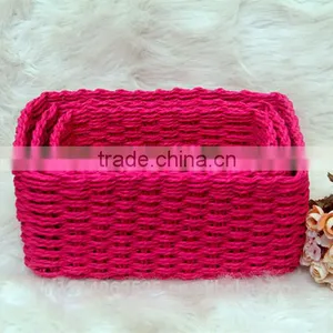 Set of 3 Cheap Gift Baskets, Fruit Baskets, Flower Baskets-roseo thumbnail-1