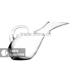 Samyo Clear Slant Cheap Mouth Blown Glass Decanters With Handle thumbnail-2