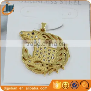Chinese Gold Zodiac Horse Pendant thumbnail-1