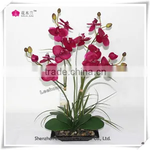 Plastic Orchid Flower Plants Silk Decoration Orchid Flower thumbnail-1