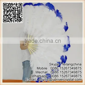 Chandelle Cheap Price High Quality Large Whith Royal Mix 70-80cm Ostrich Feather Fan thumbnail-1