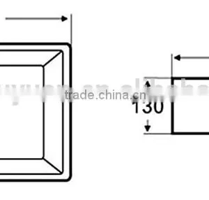 Y822 Washing Basins; Sanitary Ware Square Wash Basins For Bathrooms thumbnail-2
