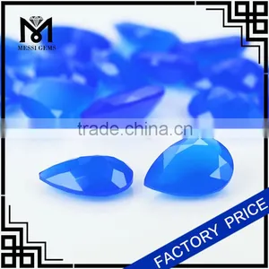 Jewelry Blue Agate Gem Stone Pear Cut Machine Agate Stone thumbnail-6