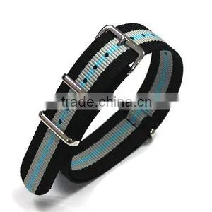 Stitching Striped 1 Piece Nylon Watches Bands Straps thumbnail-3