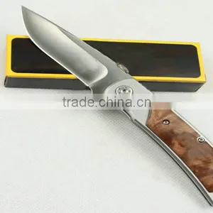 OEM Outdoor Hunting Knife With Wooden Handle thumbnail-2