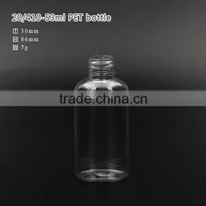 53ml Oval PET Bottle With 20/410 Disc Caps or Sprayer Pump for Cream or Mist thumbnail-1