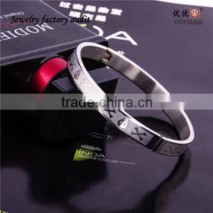 2014 Friendship Stainless Steel Plain Punk Metal Bracelet thumbnail-1