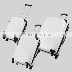 New 3PCS Silver Carry On Luggage Set Trolley Suitcase Travel Bag Spinner ABS PC thumbnail-3