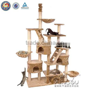 OEM Tower Condo Furniture Scratch Post Perch China Cat Tree thumbnail-1