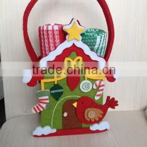 Christmas Felt Bags With Dish Towel Set Rolled Inside thumbnail-1