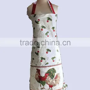 Apron With Adjustable Tie Rooster Design Glove Single Pot Holder Set thumbnail-1