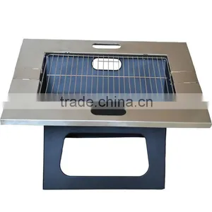 Portable Folding Charcoal Barbeque Grill Mini Charcoal BBQ Grill thumbnail-2