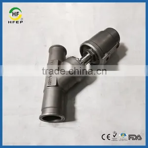 Two Way Metal Head Clamp Pneumatic Control Angle Seat Valve thumbnail-3