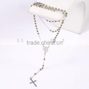 High-grade Fashion Accessories Christmas Discount Dither Beads Thin Long Chain Necklace thumbnail-3