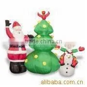 Inflatable Santa,tree and Snowman thumbnail-1