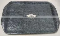 Black Palm Wood Rectangular Wooden Handle Tray, Serving Tray, Non-slip Tray, Handle Tray, Anti-Slip Tray, Brown Tray thumbnail-1