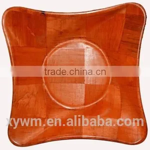 Square Woven Wooden Salad Serving Plate thumbnail-6